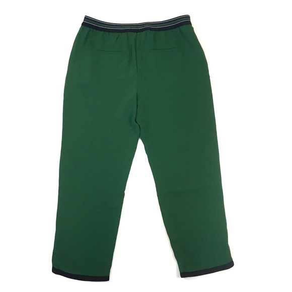 Ann Taylor drapey track pant green dolphin hem NEW - Picture 3 of 8